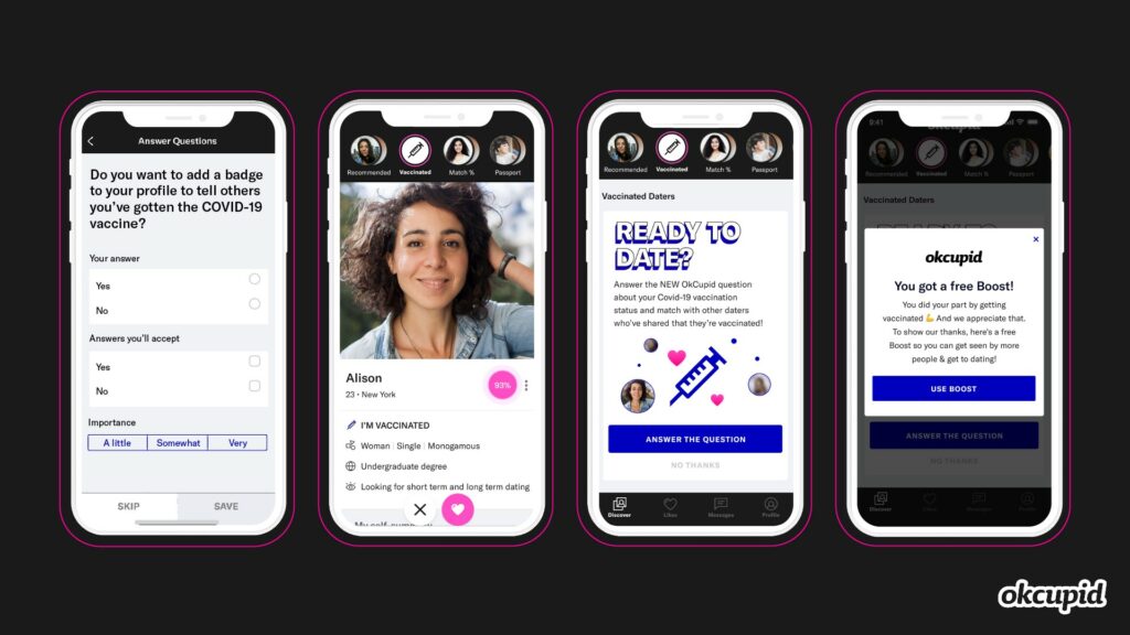 okcupid interface
